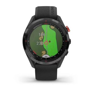 Đồng hồ chơi Golf - Approach S62, Black Ceramic Bezel with Black Silicone Band